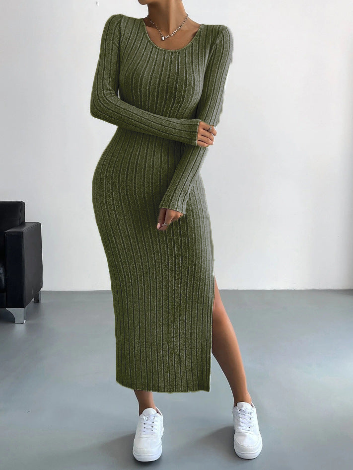 Eveloria Damen Langkleid Gestrickt