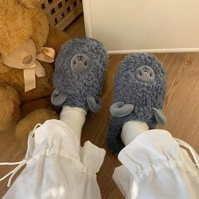 Eveloria Damen Flauschige Tierpantoffeln