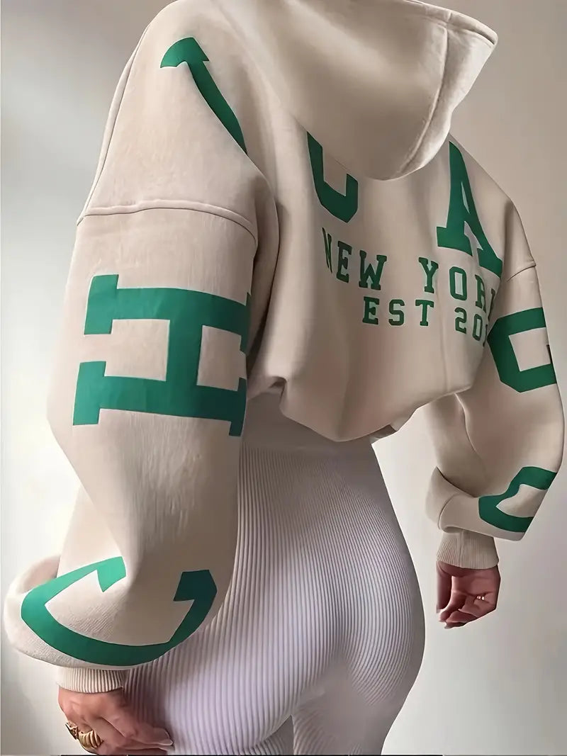 Eveloria Damen Übergroßer Langarm-Hoodie