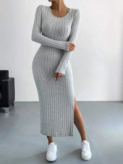 Eveloria Damen Langkleid Gestrickt