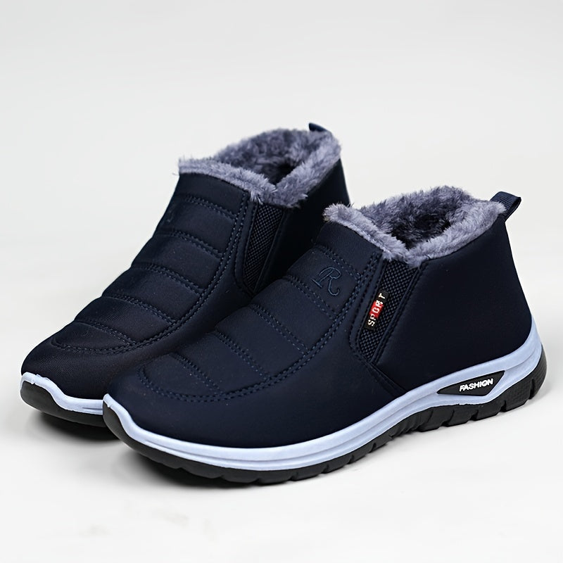 Wystan Herren Winterschuhe Mittelhoher Schnitt Elastik Warmfutter