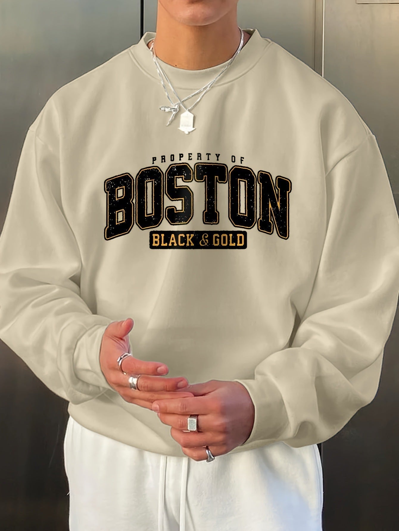 Eveloria Herren Pullover Sweatshirt Trendig