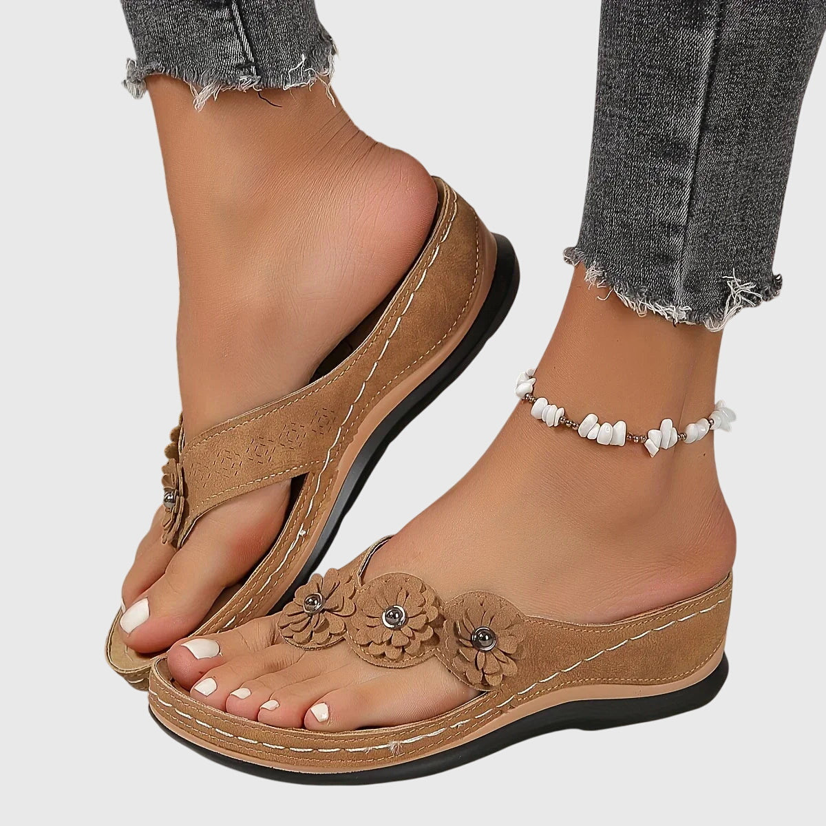 Damen Slip-On Sandalen Lässig Bequem