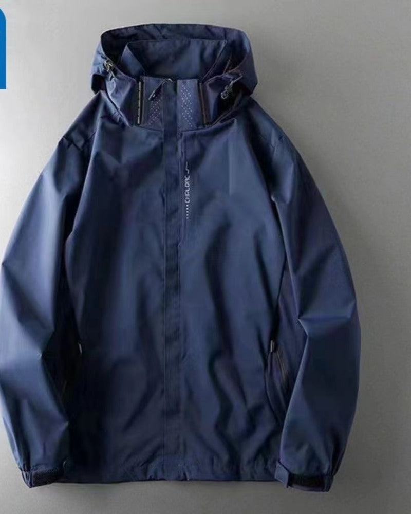 Damen Wasserdichte Kapuzenjacke Reißverschluss