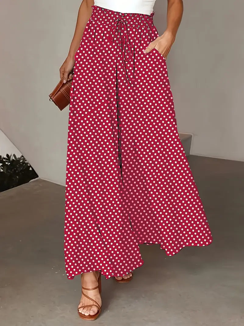 Eveloria Damen Hose Weites Bein Elegant