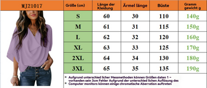 Damen Chiffonhemd V-Ausschnitt