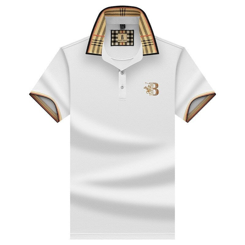 Herren Polo-Shirt Kurzarm Karomuster Business