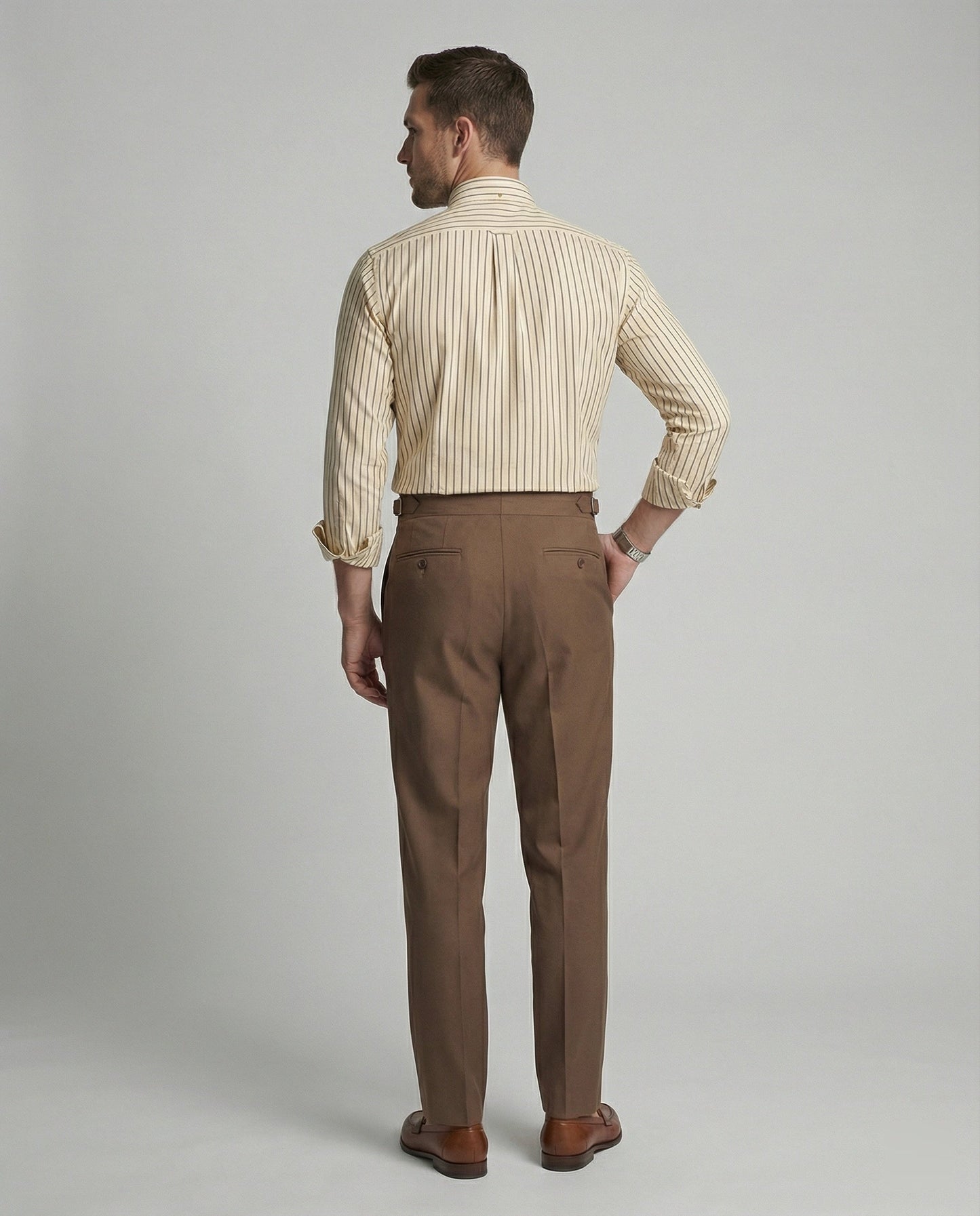 Herren Slim Fit Langarmhemden Business