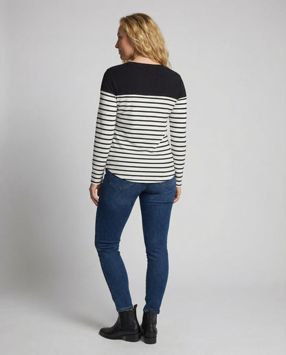 Eveloria Damen Gestreeptes Shirt Leicht Baumwolle