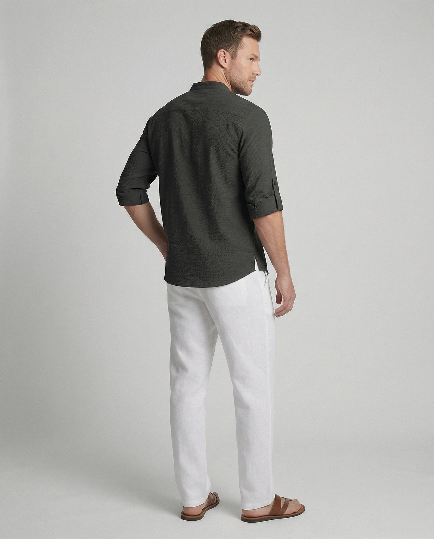 Elegantes Damen Baumwollhemd Freizeit Weiss