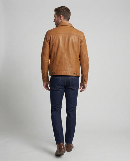 Herren Thermojacke Kunstleder