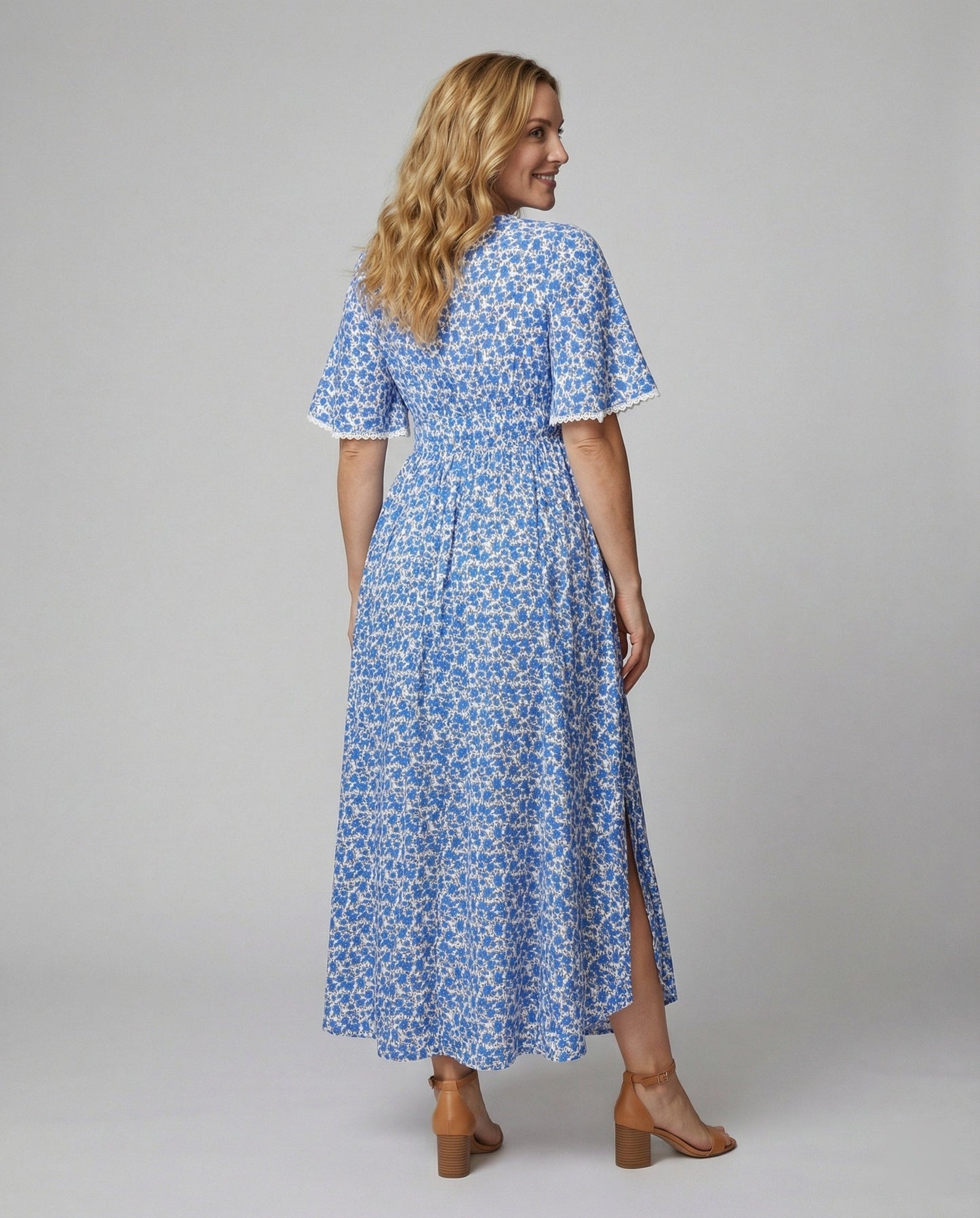 Damen Maxikleid Flora Print