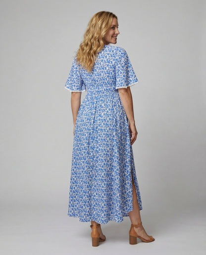 Damen Maxikleid Flora Print