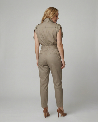 Damen Jumpsuit Ärmellos Modern Stylisch