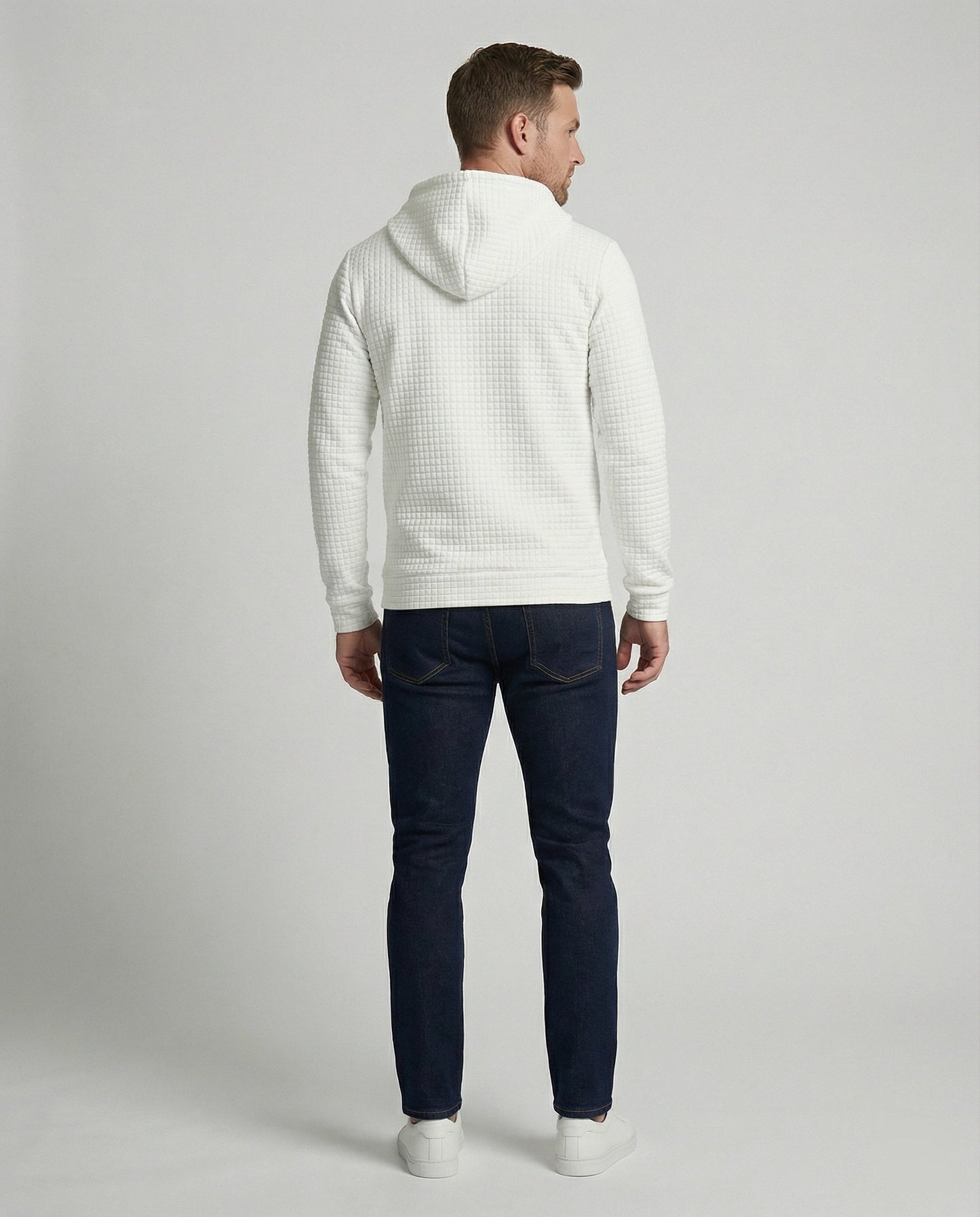 Herren Hoodie Lässig Baumwolle Grau