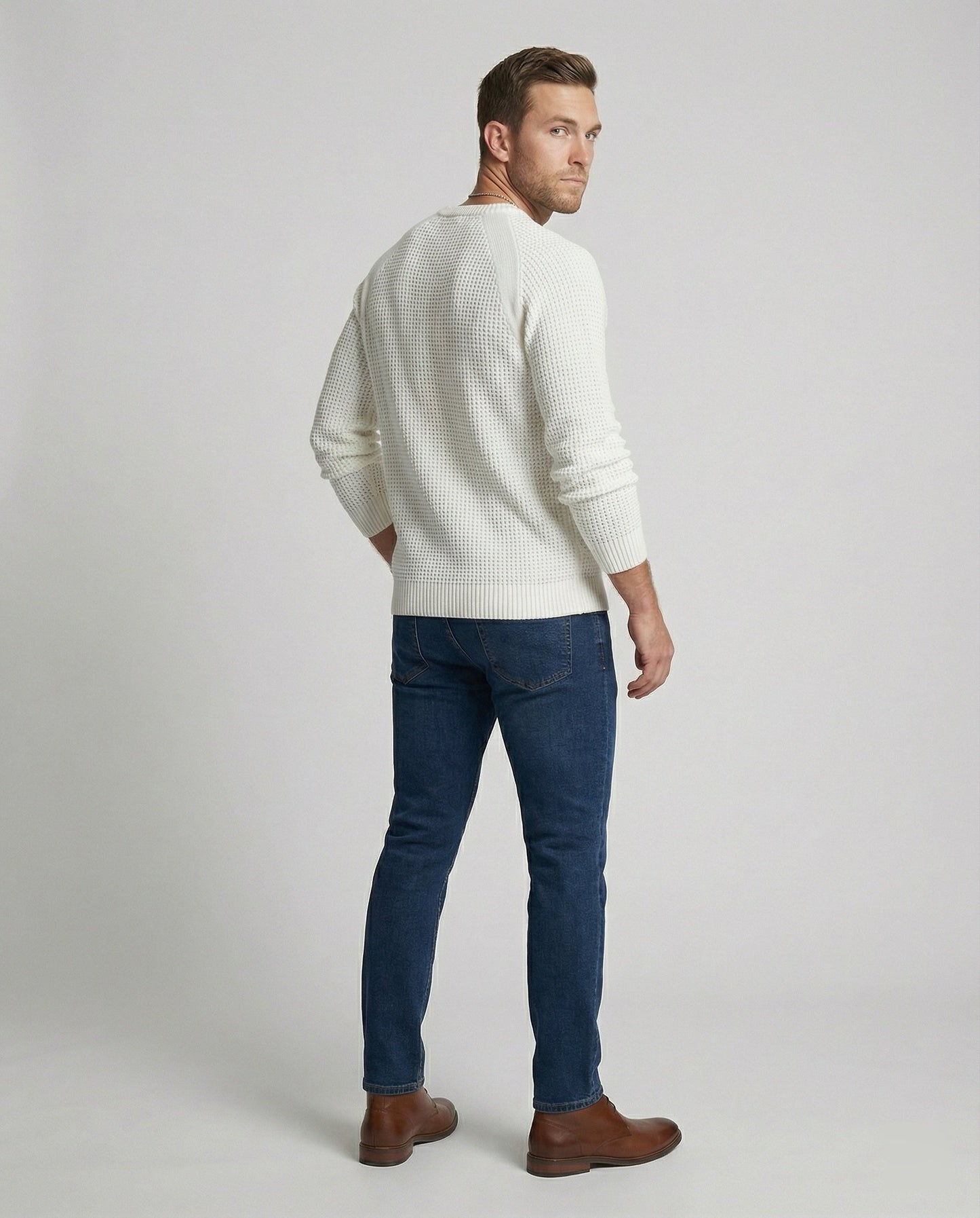 Herren Strukturpullover Modern