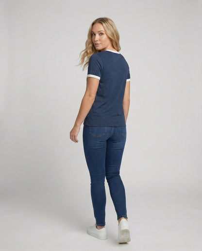 Eveloria Damen Good Vibes T-Shirt Positivität