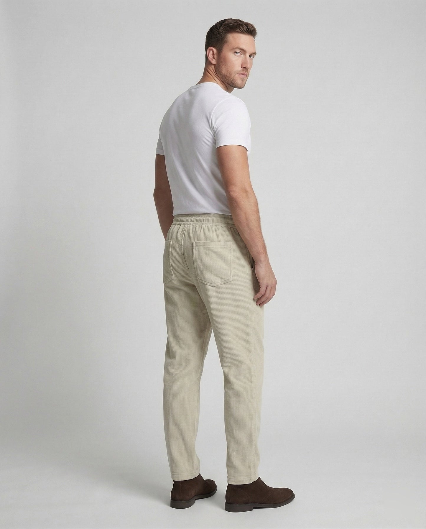 Herren Cordhose Weite Passform Hohe Leibhöhe - Eveloria