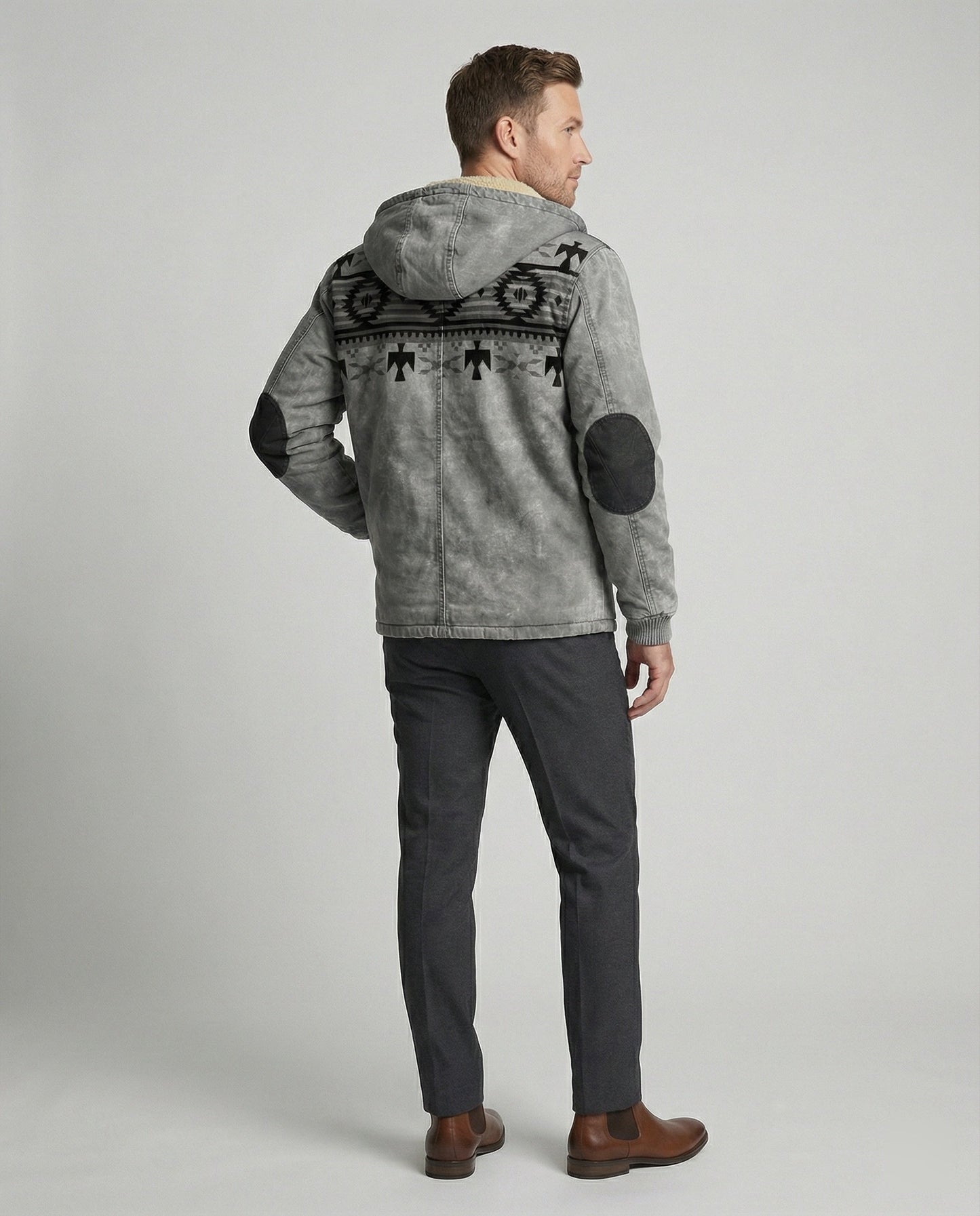 Herren Kapuzenjacke Tribal Print