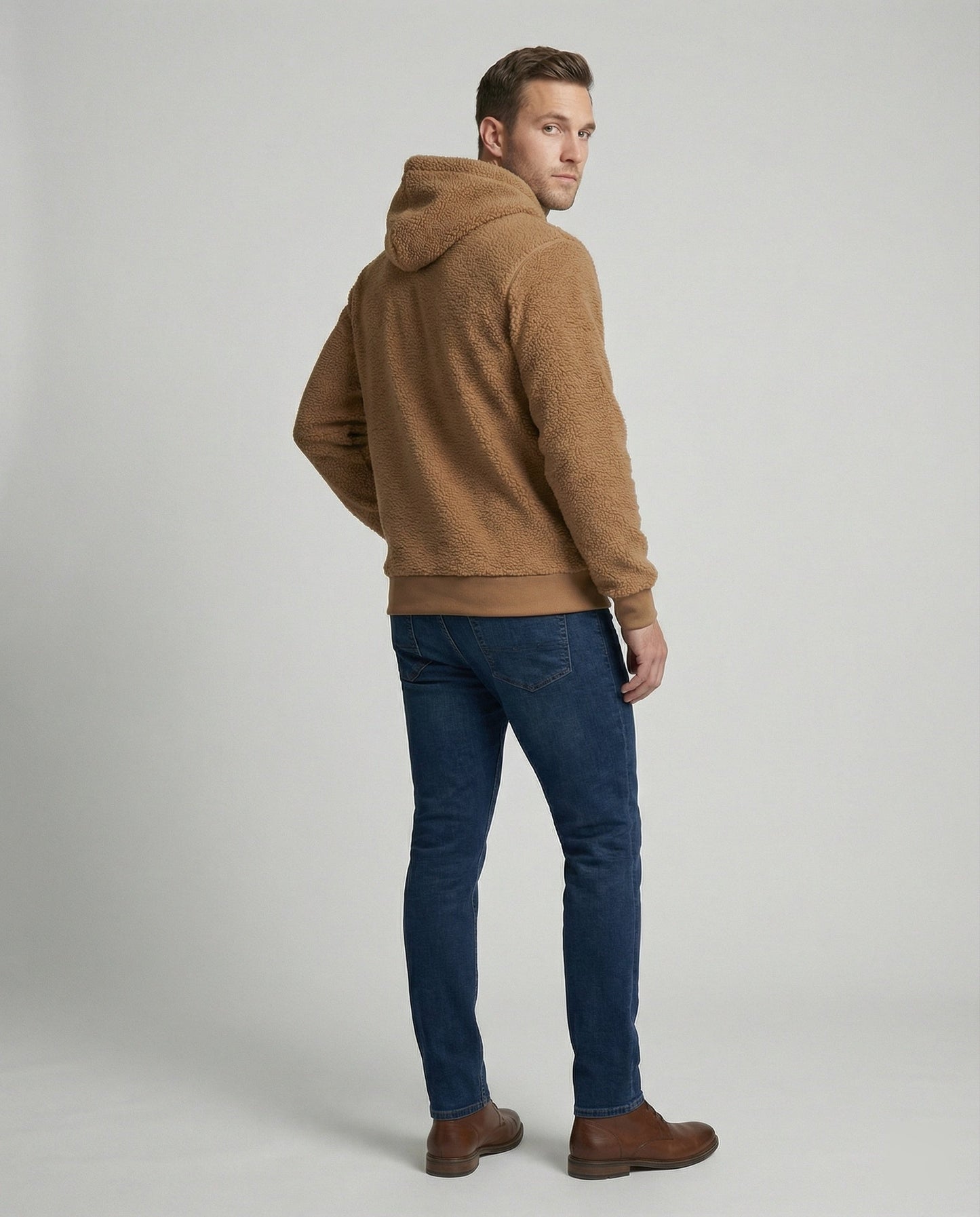 Herren Teddy Pullover Kuschelfleece