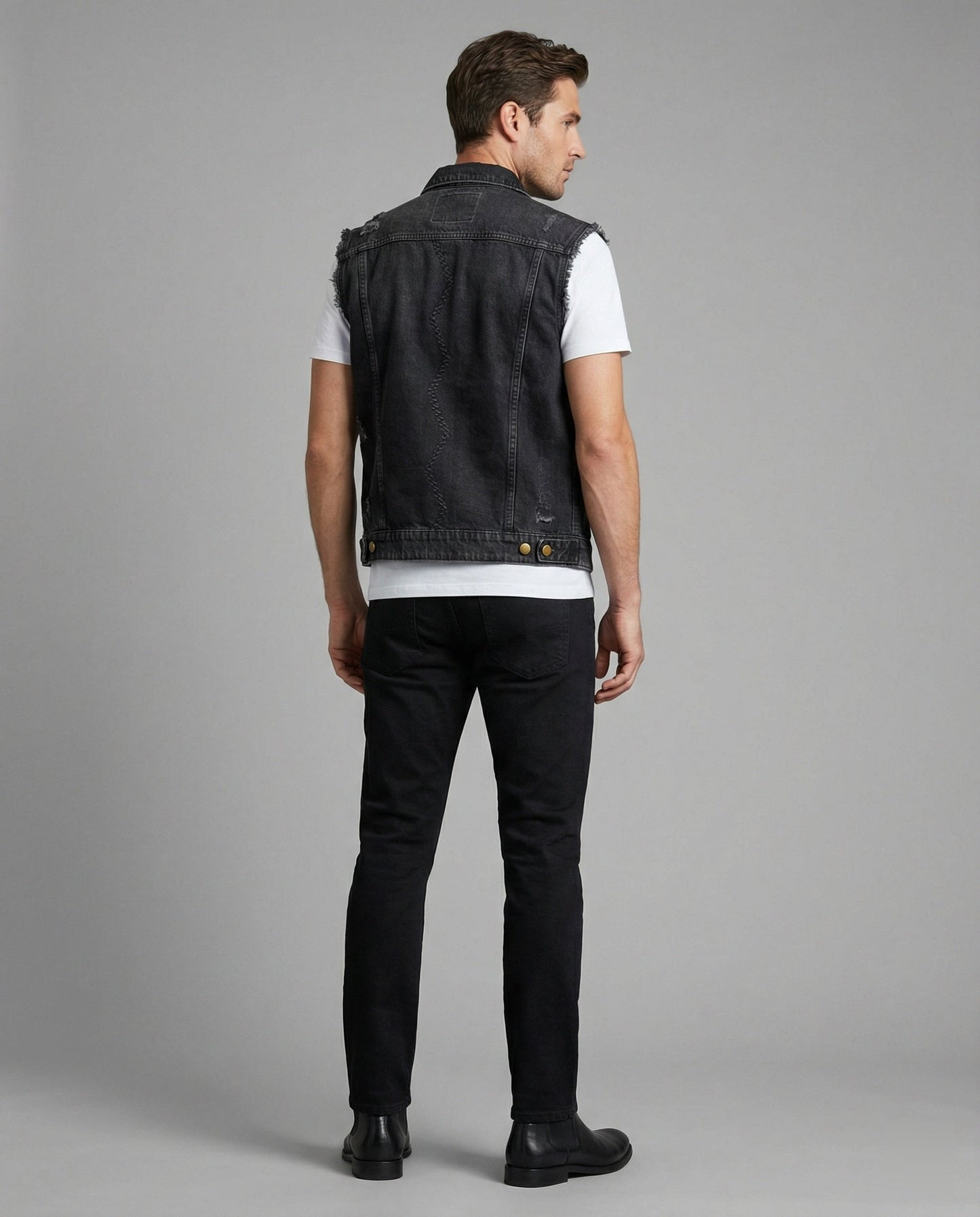 Herren Denimweste Blau