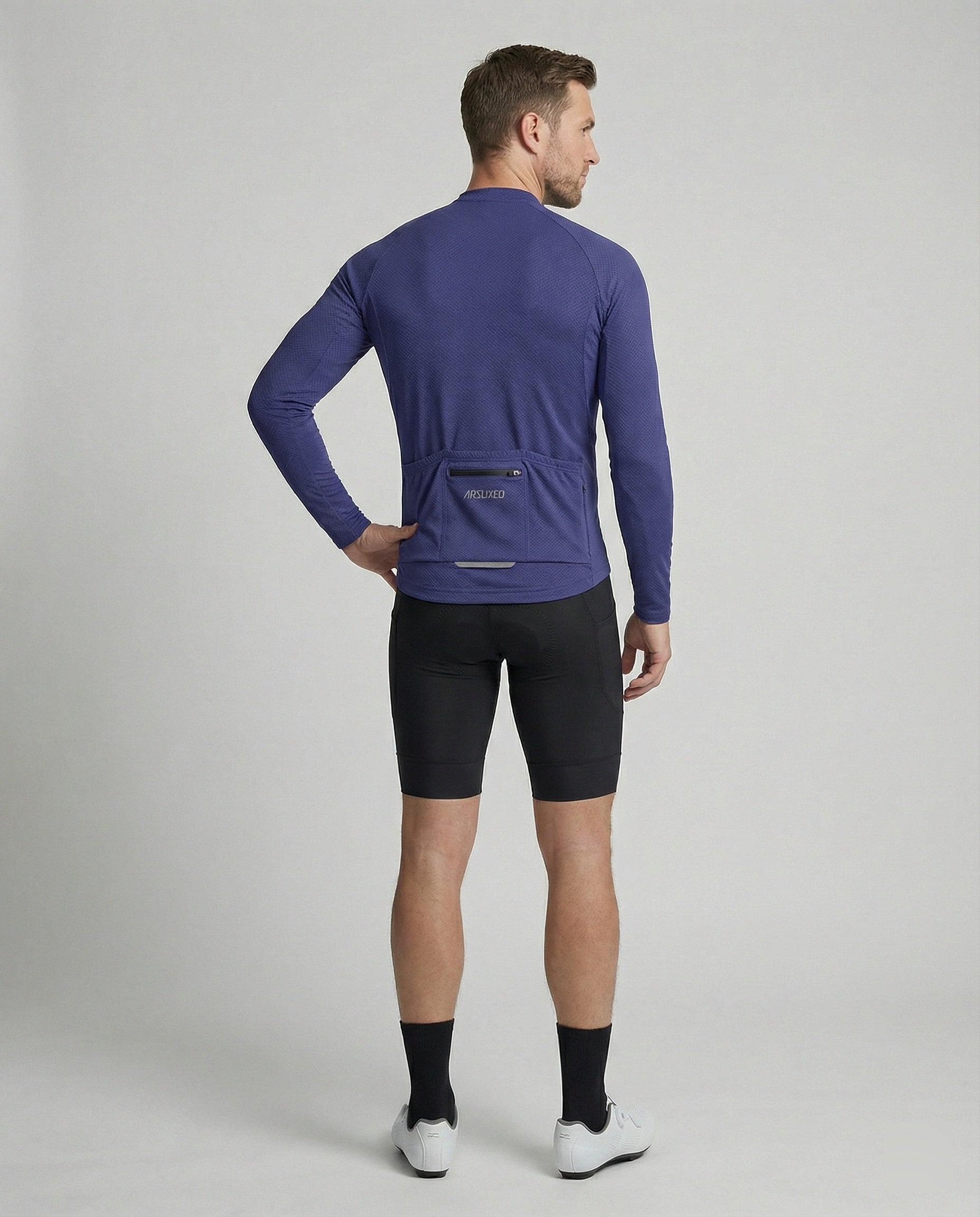Herren Langarm Fahrradtrikot Mit Rückentaschen - Eveloria