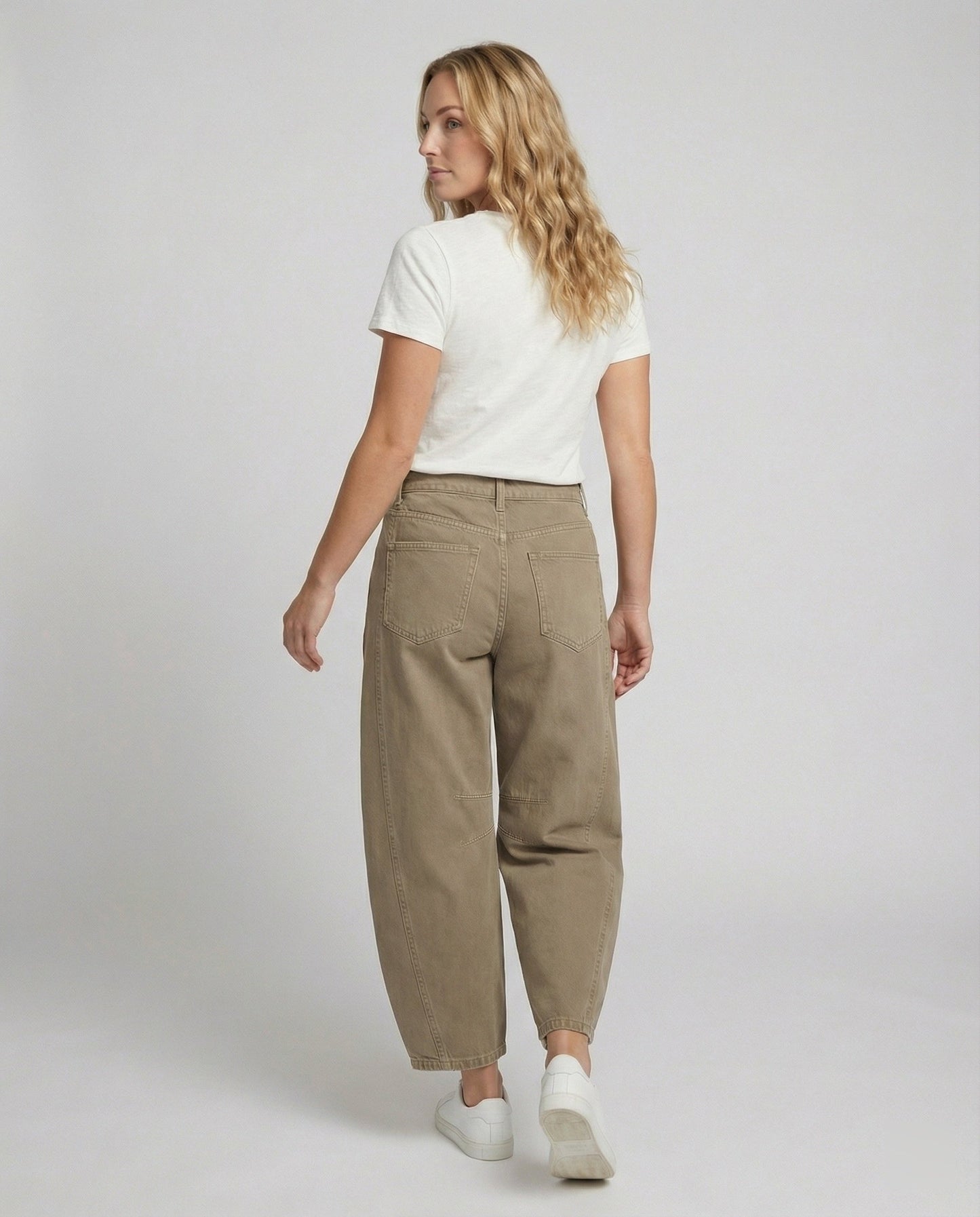 Damen Trendhose Weite Bein Denim