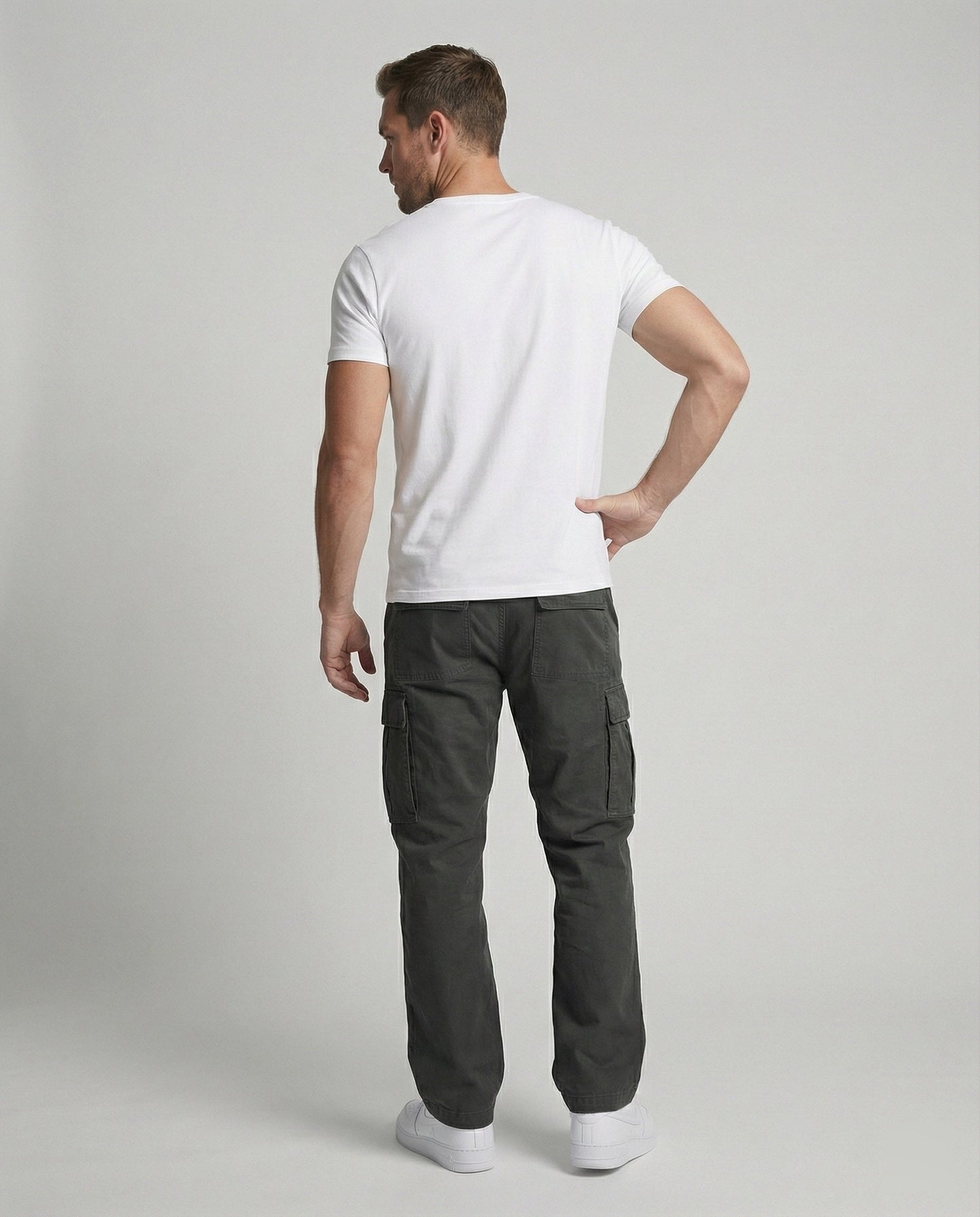 Herren Cargohose Flexibel Sommer Beige