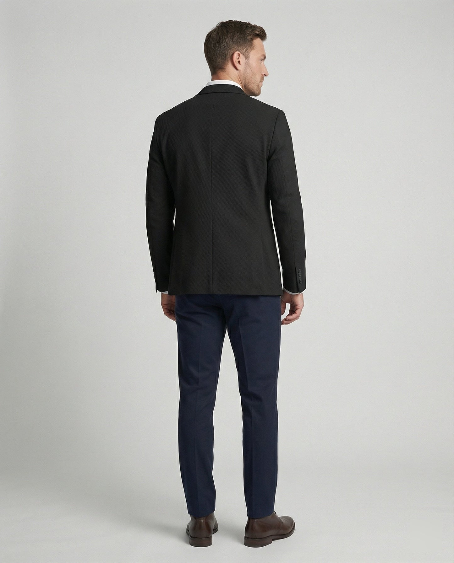 Herren Blazer Strukturstoff Stadtlook