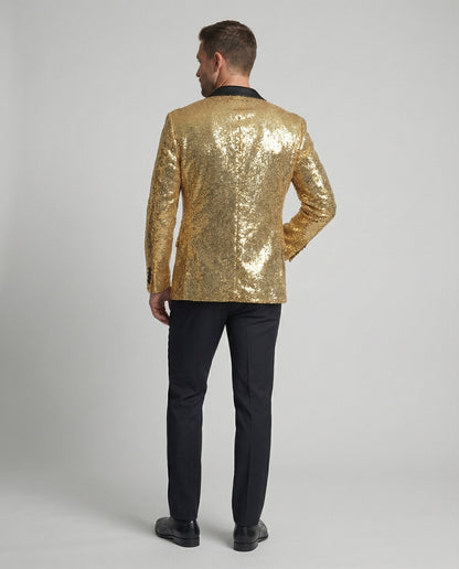 Herren Pailletten Blazer Glamour