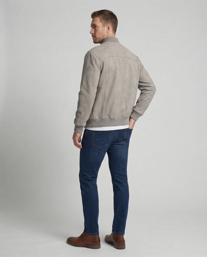 Herren Velour Bomberjacke Locker