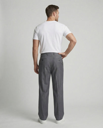 Herren Bundfaltenhose Weite Freizeithose
