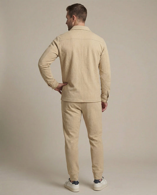 Herren Cardigan Strukturdesign Wollig Grau - Eveloria