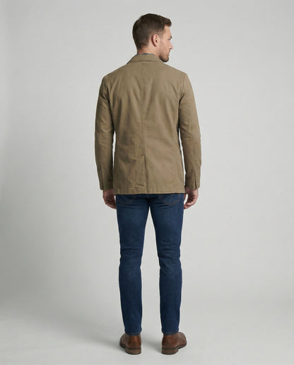 Herren Blazer Baumwolle Leger Blau