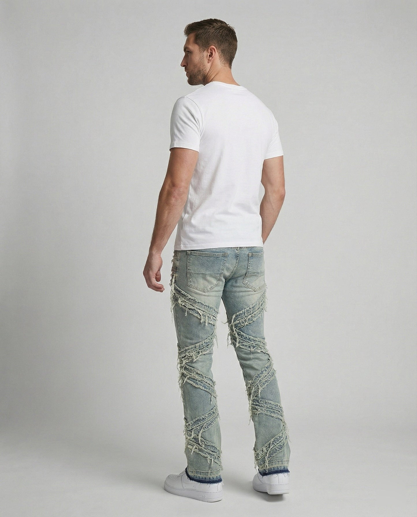 Herren Jeans Gerade Destroyed Look