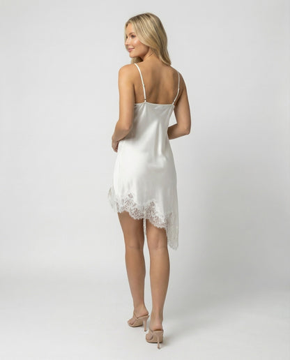 Damen Satin Nachtwäsche Set Spitze - Eveloria