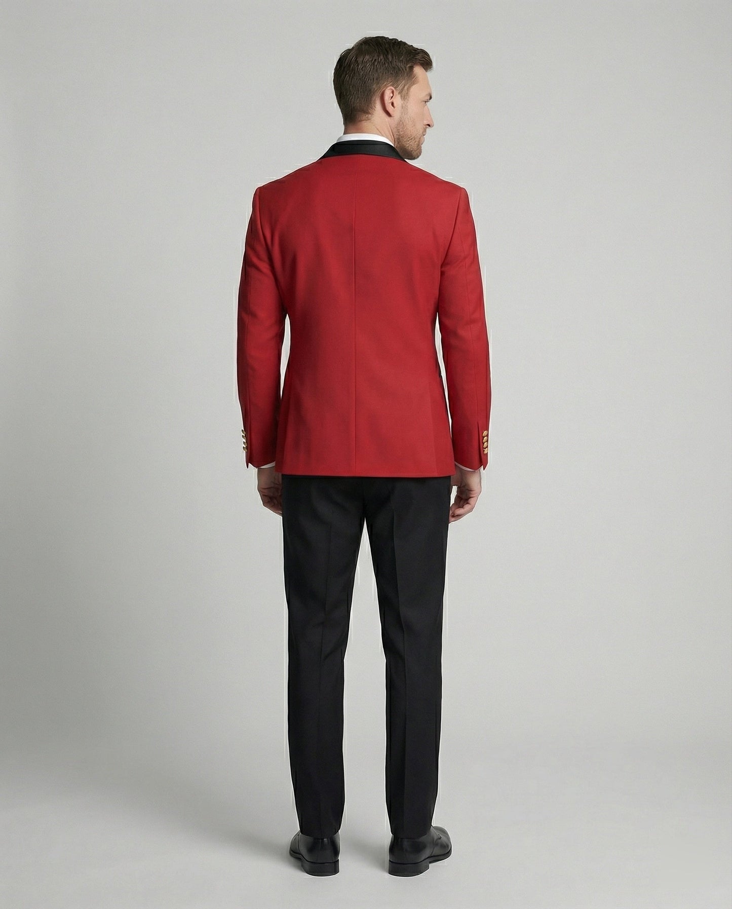 Herren Doppelreiher Blazer goldene Knöpfe Elegant