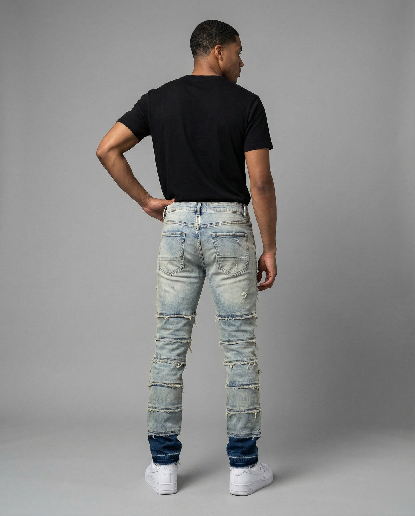 Herren Slimfit Jeans Destroyed dunkelblau