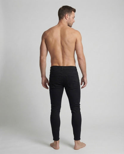 Herren Skinny Jeans Rissig Reißverschluss