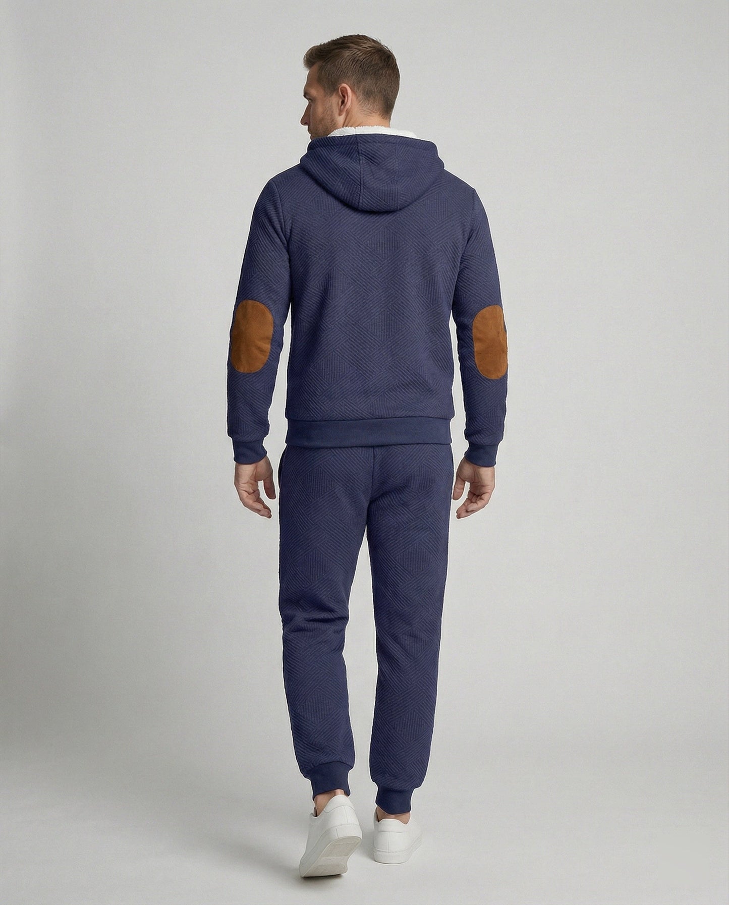 Herren Hoodie Jogginganzug Set Baumwolle Grau - Eveloria