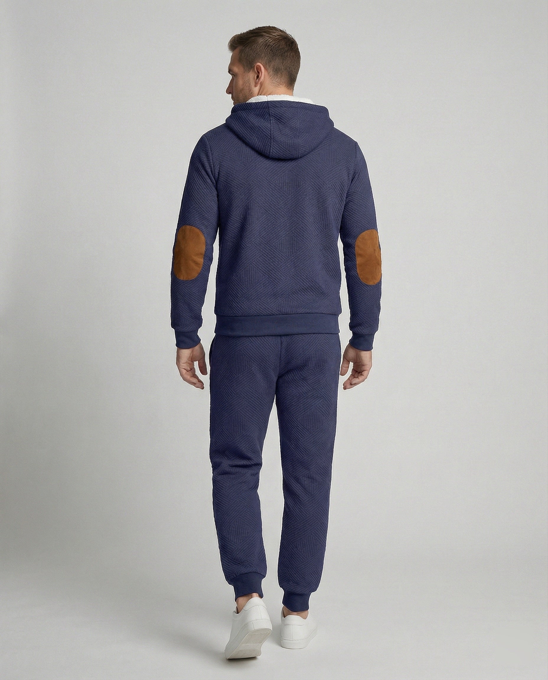 Herren Hoodie Jogginganzug Set Baumwolle Grau - Eveloria