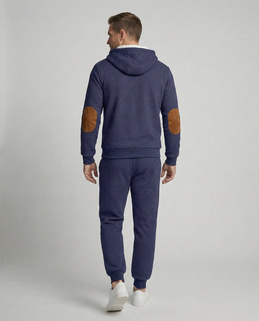 Herren Hoodie Jogginganzug Set Baumwolle Grau - Eveloria