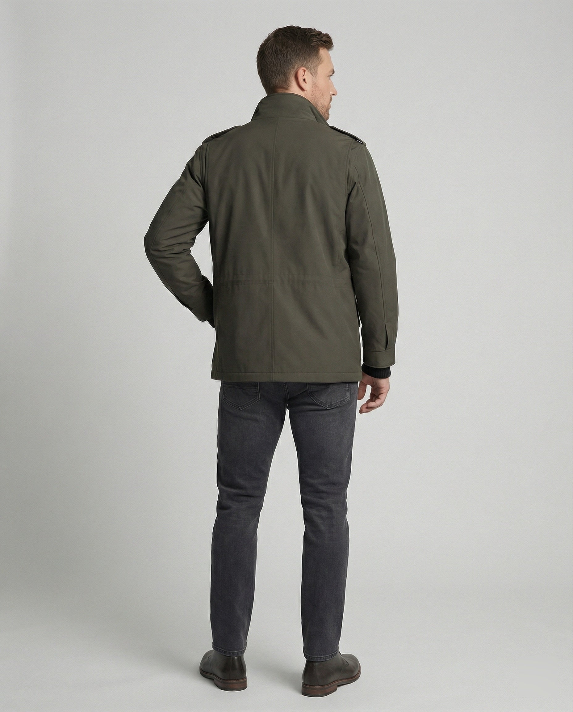Herren Utility-Jacke Hochkragen - Eveloria