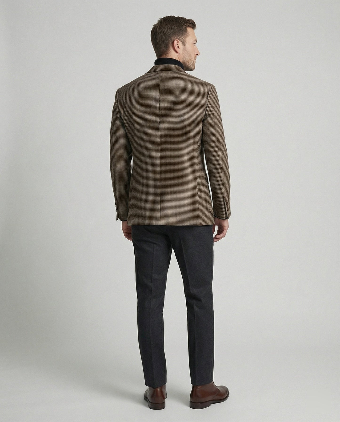 Herren Glencheck Sakko mit Revers - Eveloria