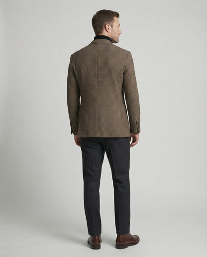 Herren Glencheck Sakko mit Revers - Eveloria