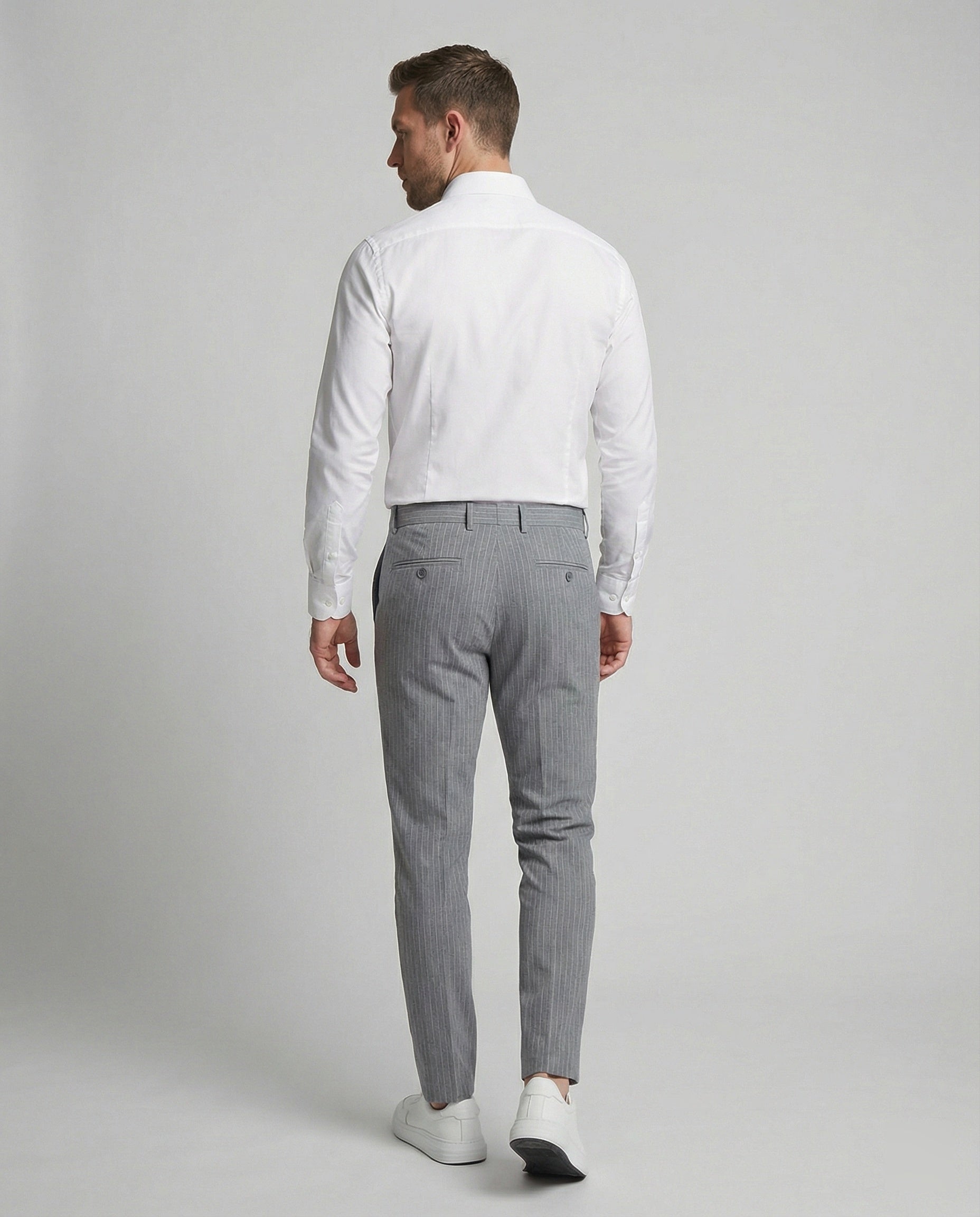 Herren Anzughose Nadelstreifen Stretch - Eveloria