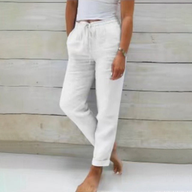 Eveloria Damen Hose Gerade Geschnitten Leicht