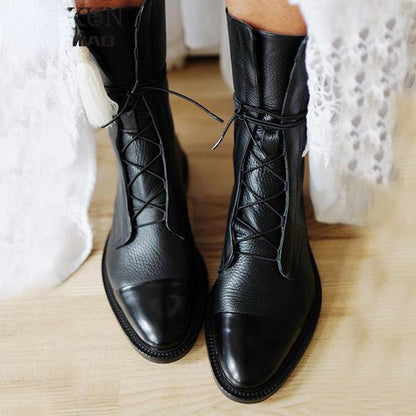 Damen Elegante Spitzstiefel Blockabsatz