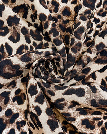 Damenmantel Leicht Leopardenfutter Stylisch Beige