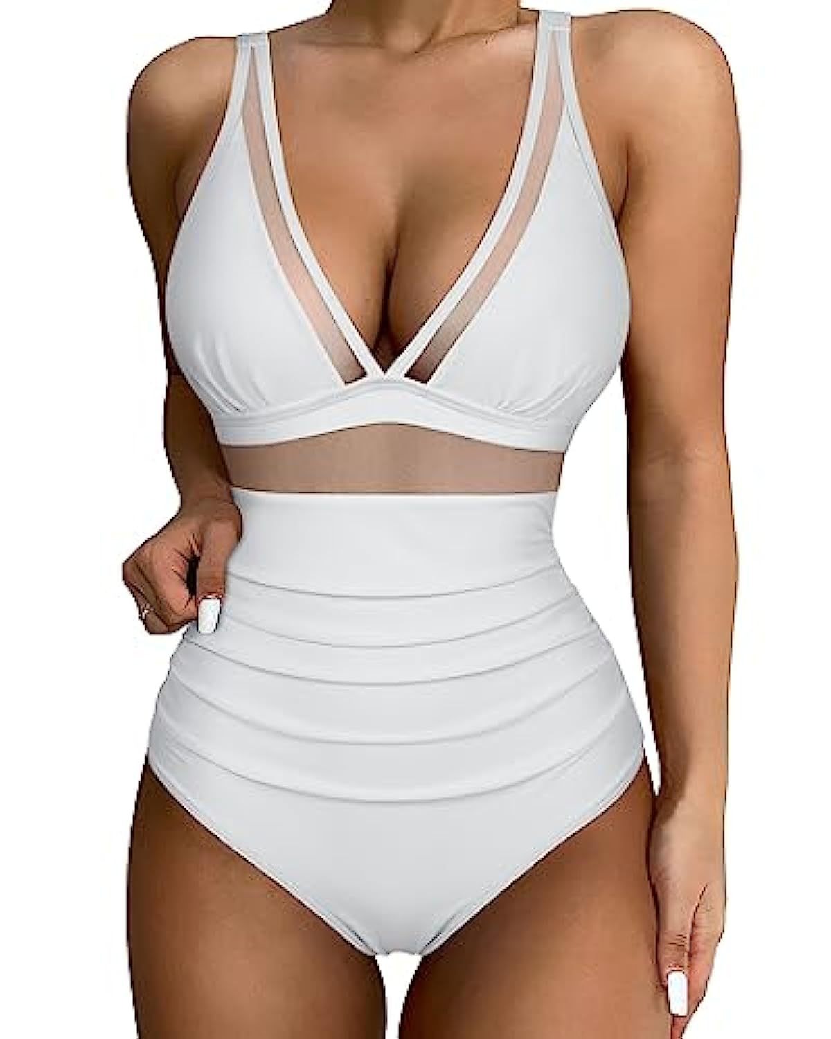 Eveloria Damen Einteiliger Badeanzug Hohe Taille